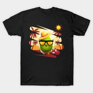 Funny Summer Avocato Cat Avocado Vegan And Cat Lover Kitten T-Shirt